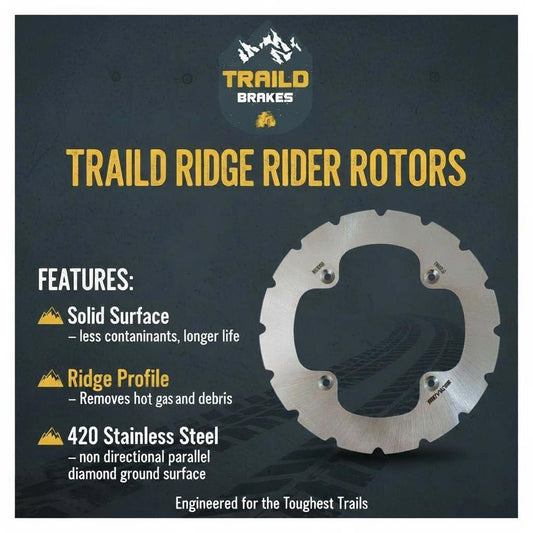 Can-Am Defender 3-Seater HD10/HD9/HD8/HD7/HD5 2016-2026 Ridge Rider Rotor and Pad Kit