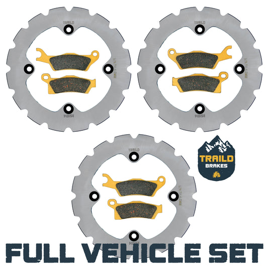 Can-Am Outlander 450/500/570/650/850/1000/HD5/HD7/PRO 2013-2026 Ridge Rider Rotor and Pad Kit